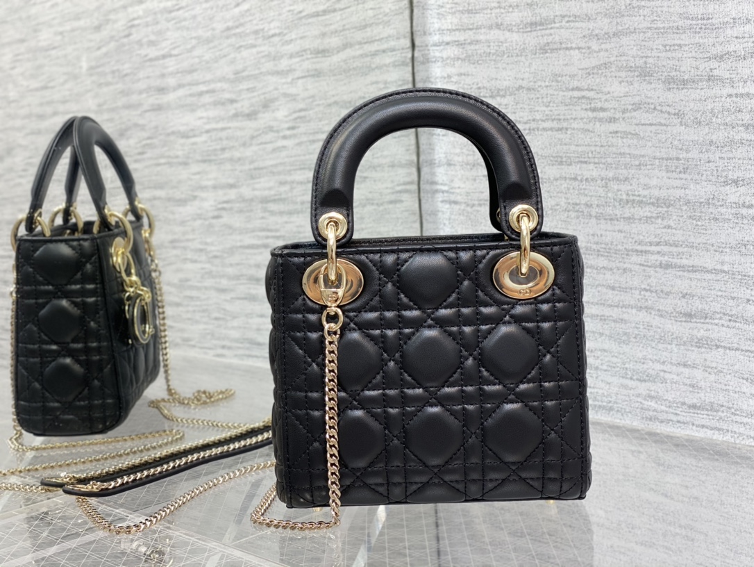 Mini Lady Dior Bag Black Cannage Lambskin